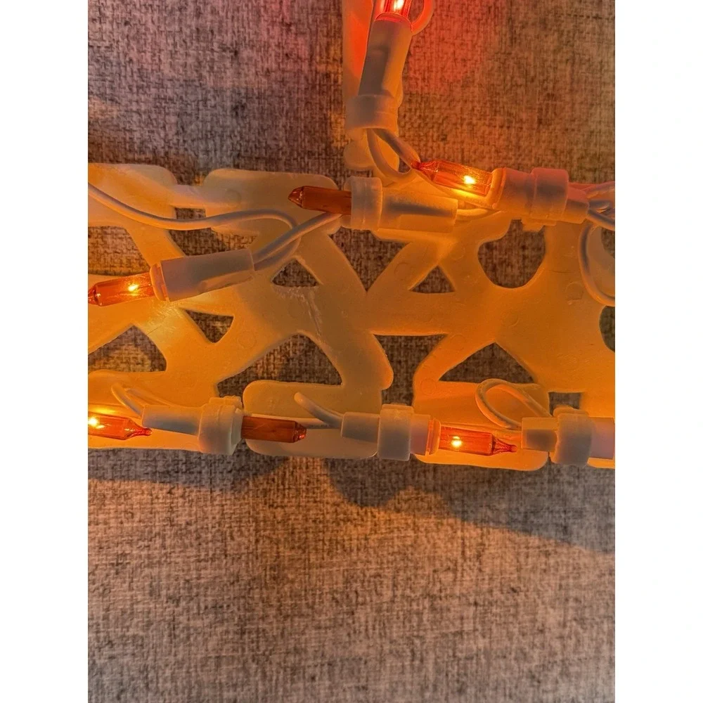 Vintage Christmas Lighted Silhouette‎ Window Wall Table Decoration Candle Light